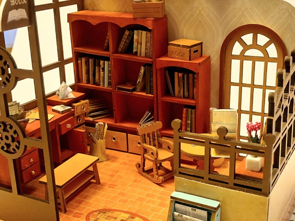 Maquette de bibliothèque vue intérieure