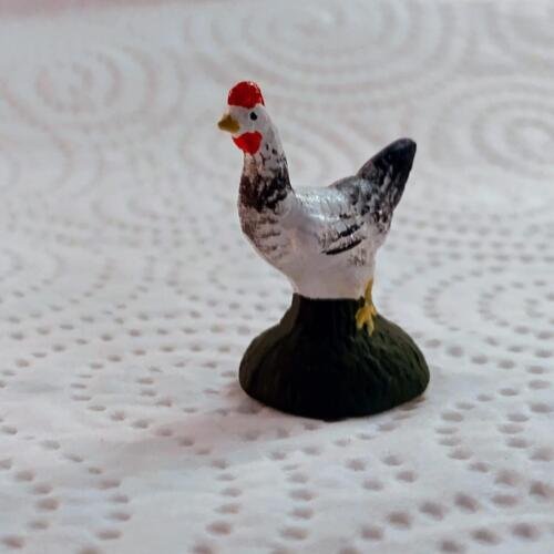 Santon poule peint à la main