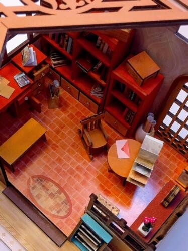 Maquette de bibliothèque vue de haut